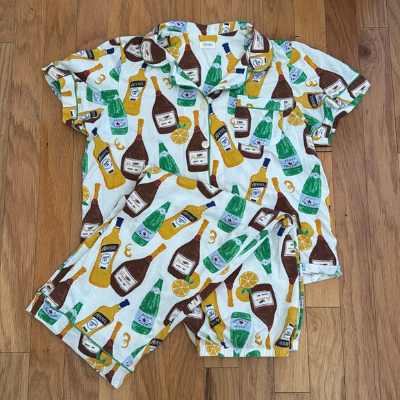 BedHead Other - Bedhead Pajamas Set | Women XL | Prosecco/Aperol | Short Sleeve Organic Cotton